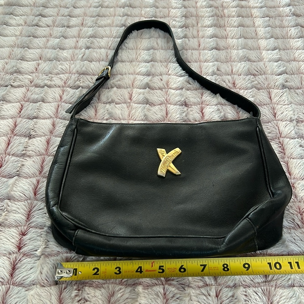 Vintage Paloma Picasso black leather Crossbody bad